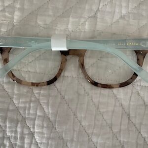 Brown and Blue Women's Glasses